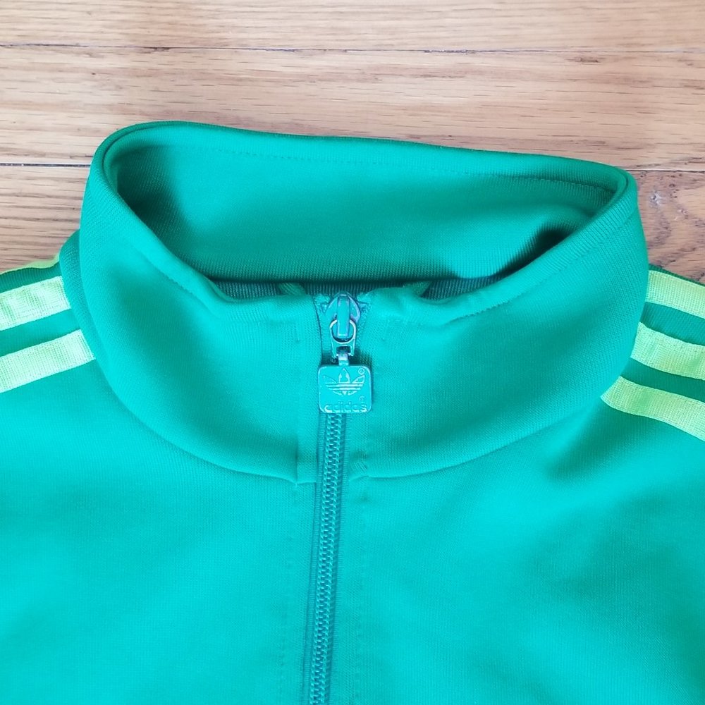 Kids Adidas Track Jacket Size Large Green - Picture 3 of 8